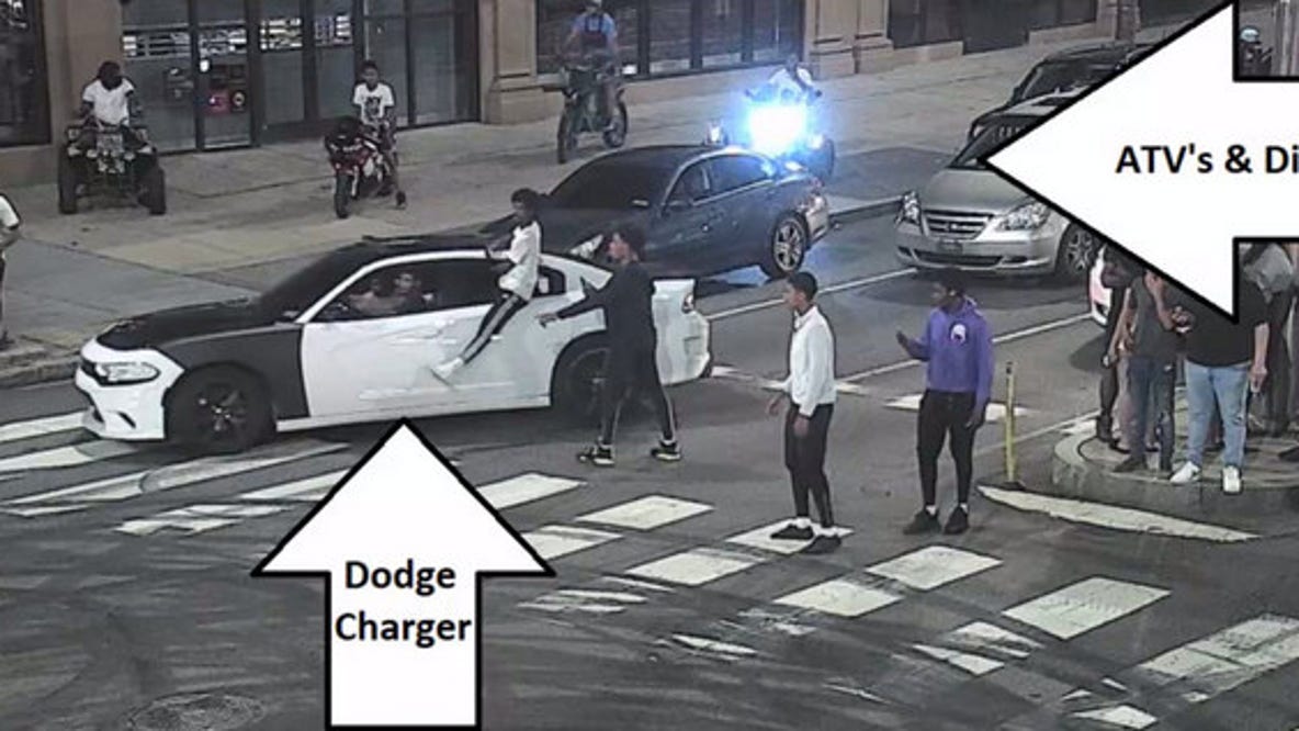 Caught on camera: Crowd of over 500 on ATVs, bikes, vehicles that left Philly officers hurt